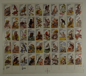 US SCOTT 2286 - 2335 SHEET OF 50 WILDLIFE STAMPS 22 CENT FACE MNH - Picture 1 of 1
