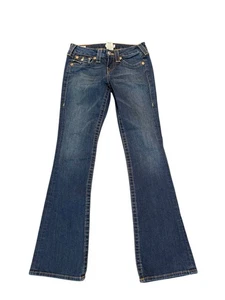 Pantalones de mezclilla True Religion Becky con solapa bolsillo corte bota para mujer talla 26 usados en excelente estado - Imagen 1 de 20