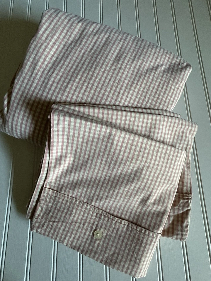 Nautica Pink Sands Gingham Fitted Sheet & Pillowcases Cotton Preppy Queen - Image 1 of 4