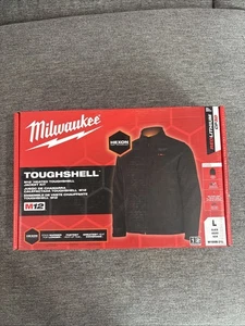 Milwaukee Men's Large M12 12V Cordless Tough Shell Black Heated Jacket Kit - Picture 1 of 1