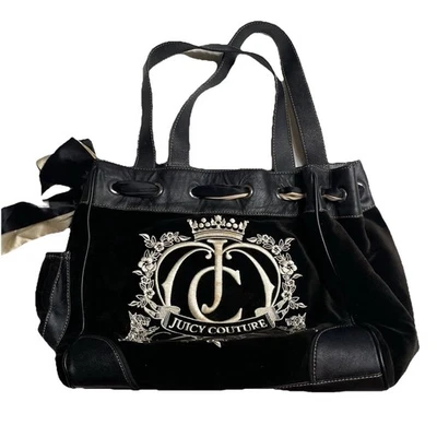 RARE Vintage! Y2K JUICY COUTURE Velour Scottie Dog Day Dreamer Bag - Image 1 of 4