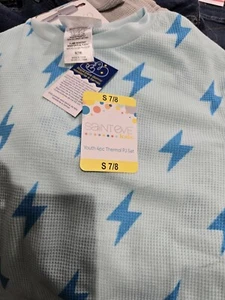 Saint Eve Boy's 4 Piece Thermal Pajamas Size S 7/8 - Picture 1 of 14