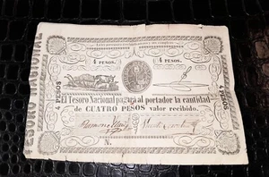 Paraguay 4 Pesos 1862 Período Triple Alianza - Imagen 1 de 2