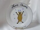Merry Brite China Christmas Holiday Dinner Plate Reindeer 10-1/2"