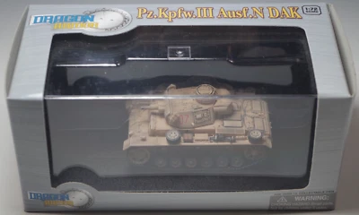 DRAGON ARMOR PZ.KPFW.III TUNISIA 1942/43 MODEL WITH CLEAR DISPLAY NIB - Image 1 of 4