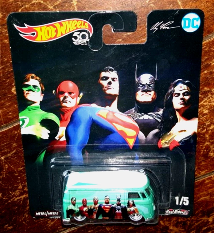 2018 Hot Wheels DC Pop Culture 1/5 VOLKSWAGEN T1 Panel Real Riders Metal 50th