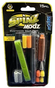 NUOVO Spinz Modz Set 15 Pezzi Serie 1 Pentech 2008 Jakks Pacific Orange - Foto 1 di 2
