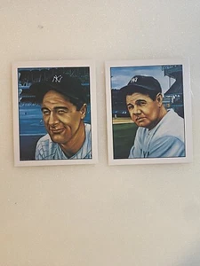 1983 TCMA 1933 Goudey Reprint NY Yankees Lou Gehrig & Babe Ruth - Picture 1 of 2