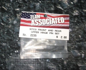 RC Associated NTC3 Series Front & Rear Upper Hinge Pin Set Steel Black 2235 - Picture 1 of 2