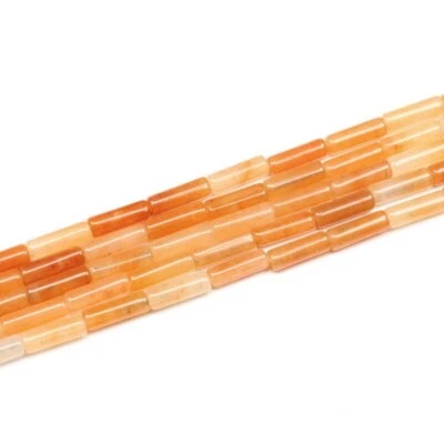 10 Strand Natural Red Aventurine Stones Tube Loose Beads for Jewelry Making 15" - Изображение 1 из 4