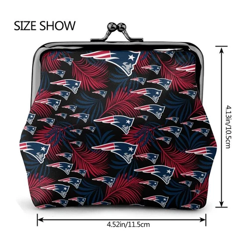 New England Patriots Fans Coin Purse Full Print Change Purse Mini Lady Wallet Cover