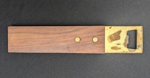 Large Vintage 11” Metal and Wood Bottle Opener Brass? Made in Italy - Picture 1 of 5