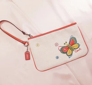 ๐ฆ๐ผ Y2K Coach Butterfly Floral Applique Wristlet Wallet Clutch ๐ท๐ - Picture 1 of 6