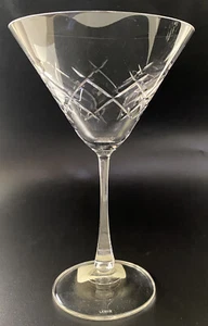 Juego de 4 vidrio Martini cristal transparente Lenox LC69 ""GENA"" República Checa RARO - Imagen 1 de 7