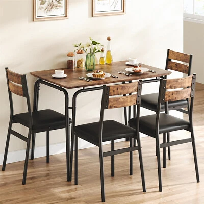 Dining Table for 4 Small Table and Chairs Set of 4 Dining Room Sets Apartment - Image 1 of 4