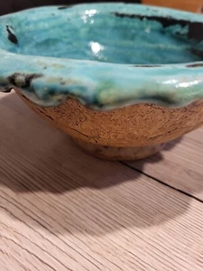 Vintage Massiv Schale Handarbeit Mit Schöne Formen Farben Ton Gewicht 1.169 Gr - Bild 1 von 24