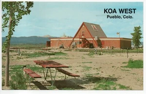 KOA WEST Pueblo Colorado Picnic Campground Vintage Advertising Postcard Unposted - Picture 1 of 13