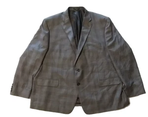 Herren Shaquille O'Neal grau kariert Karo Blazer Polyestermischung GRÖSSE XLG 50R - Bild 1 von 5
