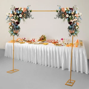 Gold Square Arch Balloon Stand Flower Rack Wedding Party Background Prop Decor - Picture 1 of 14