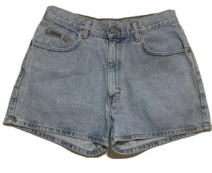 VTG Calvin Klein High Rise Denim Shorts Cotton Mom Logo Women’s Juniors Size 9 - Picture 1 of 5