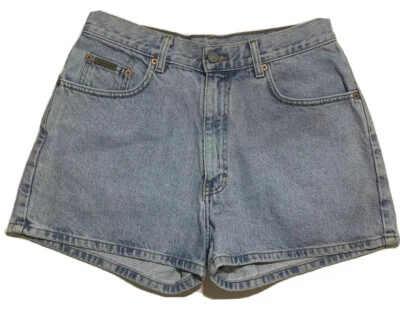 Pantalones Cortos de Denim de Tiro Alto Calvin Klein De Colección Algodón Mamá Logo Para Mujer Junior Talla 9 Foto 1 de 4