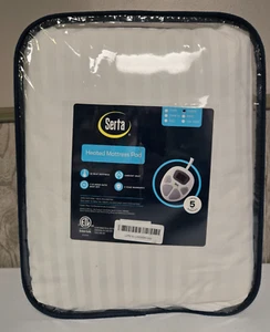 Serta Heated Electric Mattress Pad Queen Size Dual Control 10 Heat Settings - Picture 1 of 13