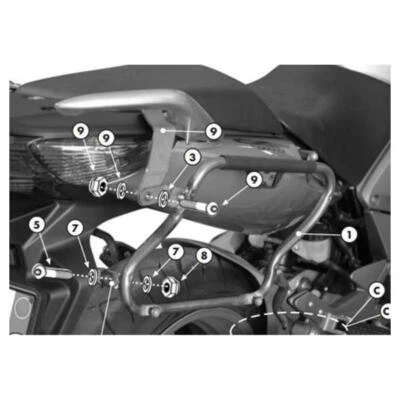 Portavaligie laterale staffe Givi Monokey Side Honda CBF1000 2006-2009 Foto 1 de 4