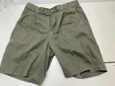 Bugle Boy Co. Shorts VTG Men's Size 36W Slash Pocket Green Pleated Elastic - Image 1 of 4