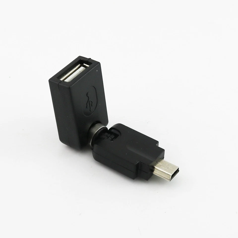 1x USB 2.0 A Female To Mini Male Plug 360 Degree Rotation Extension Adapter - Image 1 of 1