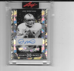 2025 LEAF SPORTS HEROES JOE MONTANA AUTO AUTOGRAPH # 32/35 49'ERS - Picture 1 of 1