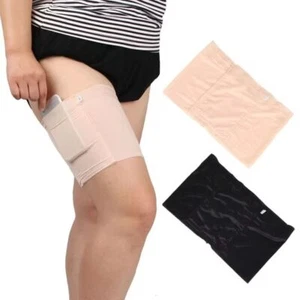 Non-Slip Pocket Thigh Bands Invisible Thigh Strap High Stretch Leg Phone Pocket - Picture 1 of 18