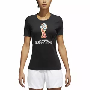 adidas Women's 2018 FIFA World Cup Emblem T-Shirt - Black retails $30 - Picture 1 of 2