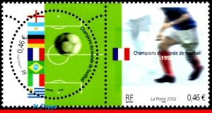 2891 FRANCE 2002 CHAMPIONS OF WORLD CUP, FOOTBALL SOCCER, MI# 3226-27, MNH