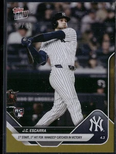 2025 Topps Now #38 C.J. Escarra Gold Foil /50 - Picture 1 of 2