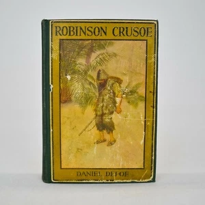 Early Edition Robinson Crusoe, Defoe - David McKay Golden Books Ex-Libris Illus. - Picture 1 of 7