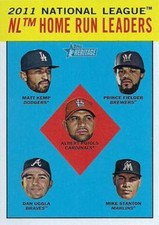 2012 Topps Heritage #3 Matt Kemp/Prince Fielder/Albert Pujols/Dan Uggla/Mike Sta