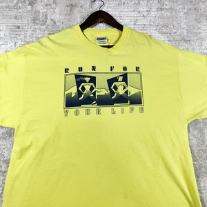 Camiseta De Colección Run For Your Life Adulto XL Amarilla Camiseta Leavenworth Washington - Imagen 1 de 9