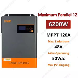 18.6KW Hybrid Solar PV Inverters 48V 220V for MPPT 80A 3 Phase Parallel For Home - Picture 1 of 9