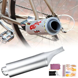 Bike Turbo Pipe Exhaust System Bicycle Spoke Sound Maker Motocards Kit ET - Picture 1 of 11