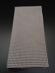 Stoff Tuch Quadrat Patchwork 100% Baumwolle braun/weiß Kariert ca. 43 x 43 cm - Bild 1 von 3