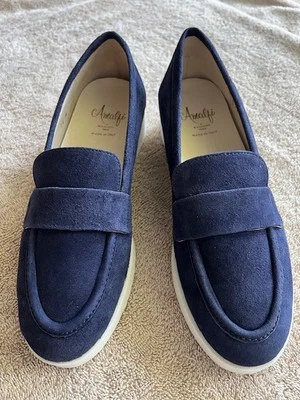 Mocasín de gamuza de cuero azul Almalfi Euforia talla 7,5 (mujer) Foto 1 de 4