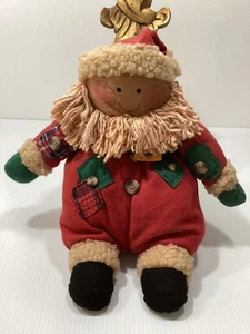 Peluche Babbo Natale patchwork vintage 15" con guance Rosie VENDITA IMMOBILIARE TROVA!! - Foto 1 di 6