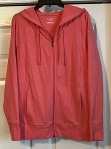 Damen TEK GEAR Dry Tek Neon Pink/Koralle Reißverschluss Kapuzenjacke Gr. XXL EUC - Bild 1 von 5
