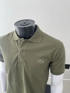 Lacoste Mens Classic Fit Polo L.12.12 Size US XS (FR2) Colour Khaki Classic Fit - Picture 1 of 10