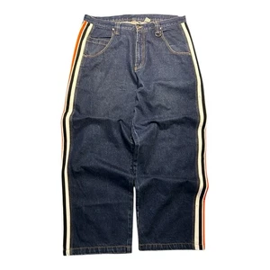 Jeans holgados Southpole vintage azul naranja a rayas años 90 talla 40x32 Extreme Gear - Imagen 1 de 4