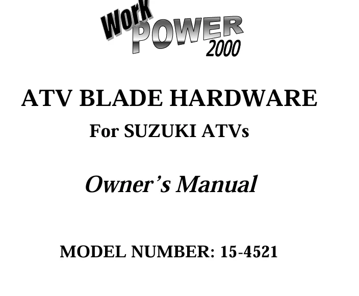Kit de montaje de arado NOS Cycle Country 15-4521 Suzuki LTF300 King Quad 4x4 Foto 1 de 1
