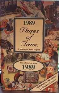 Vintage 1989 Pages of Time Nostalgia News Report Book Year in Review Booklet - Picture 1 of 2