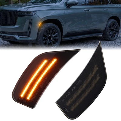 2x LED Side Marker Lights For Cadillac Escalade GMC Yukon Chevy Suburban 2021-up - Image 1 of 4