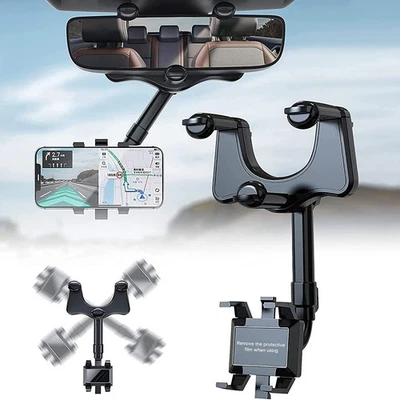Universal Mobile Car Phone Holder 360° Rotatable And Retractable Stand - Image 1 of 4
