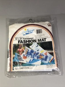 Vintage 1987 Intex The Wet Set Pool Float fashion Mat 72” x 27” Seagulls Clouds - Picture 1 of 10